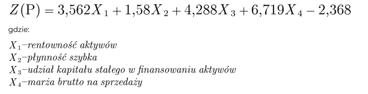 ryzyko bankructwa - model poznański